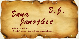 Dana Janojkić vizit kartica